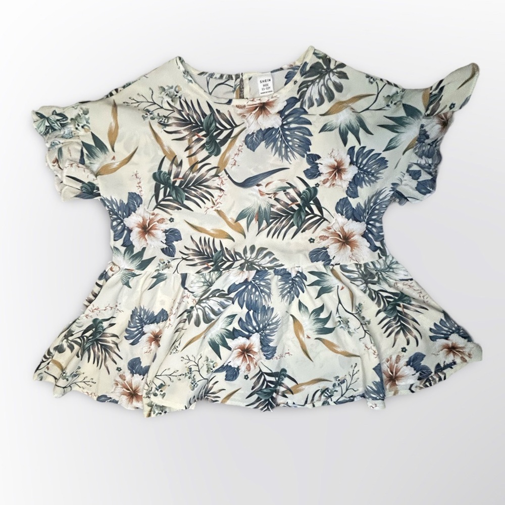 Shein Girls Floral Top, Size 11-12Y